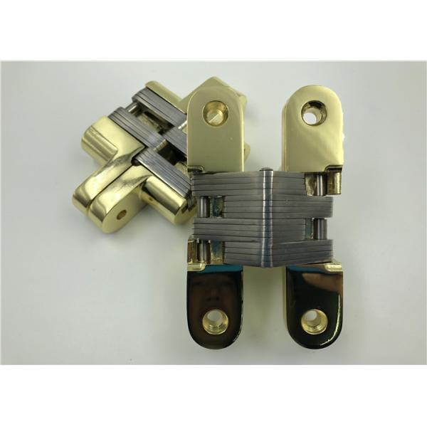 Gold Plated SOSS Hidden Hinges , Zinc Alloy Concealed Gate Hinges 25kg Loading
