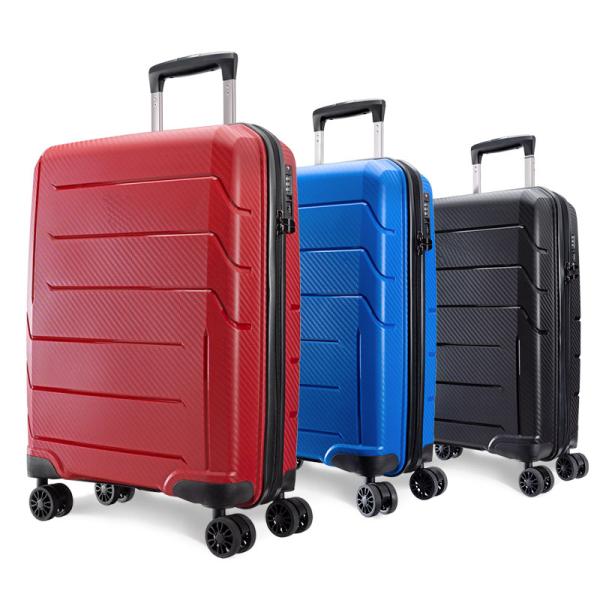 Lightweight Polypropylene Trolley Bag Stylish Hard Cover Suitcase Set 40-135litres