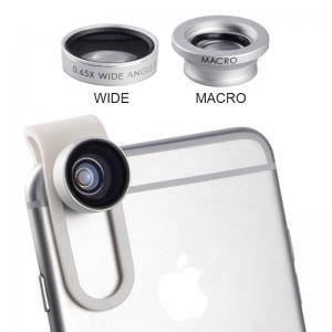 Best 0.65X Wide Angle lens + Macro lens Clip-on Universal Mobile Phone Camera Lenses For iPhone iPad Samsung Sony LG Xiaomi wholesale
