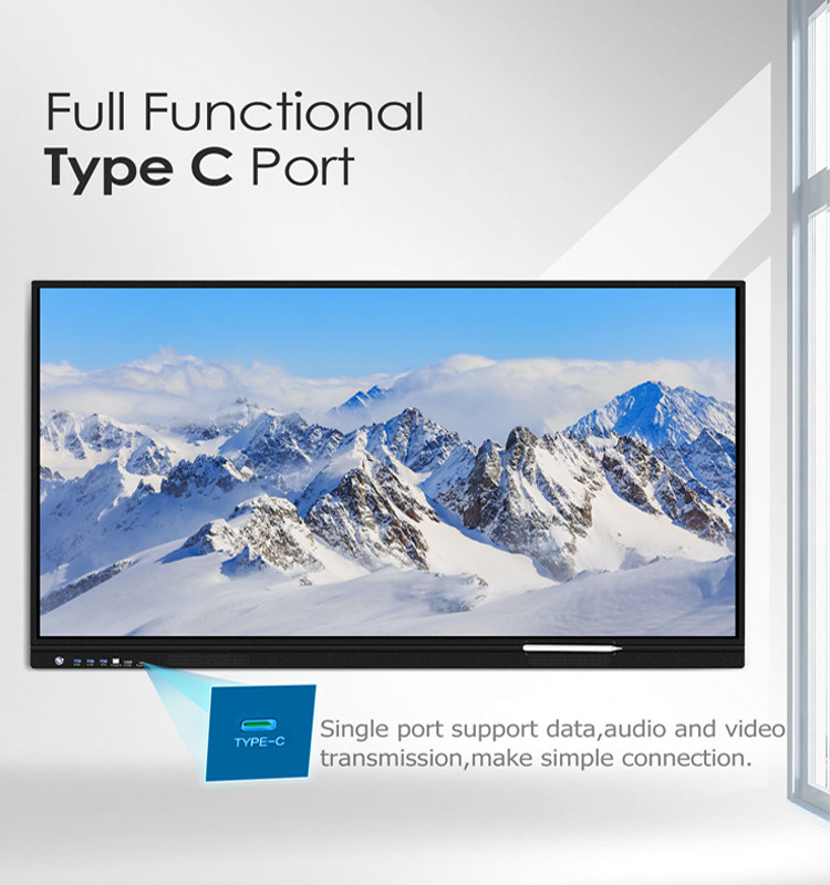 LCD Edu Touch Interactive Flat Panel 65 75 86 Infrared Interactive Panel For Classroom