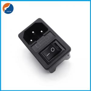 China R14-D-1JC1 Three-In-One Push Button Rocker Switch C14 10A 250V AC Power Socket With Fuse on sale