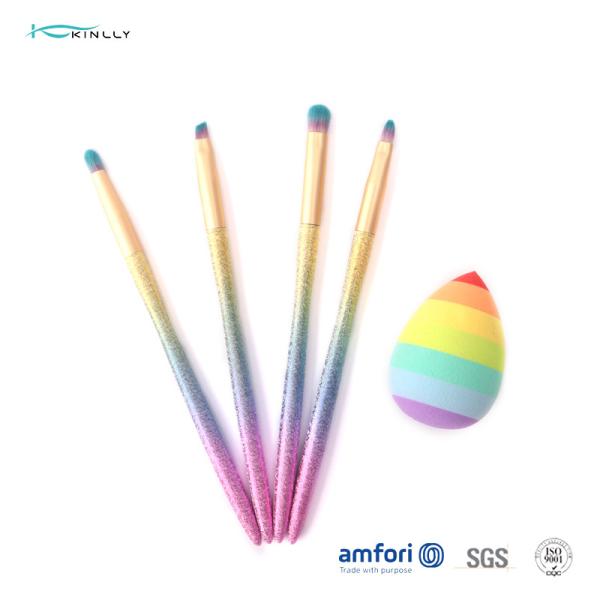 Cheap OEM Colorful 8pcs Plastic Makeup Brushes For Eye Shadow for sale