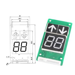 Elevator Parts Supplier Customized 7 Segment Red Color LED Display Panel Elevator Lcd Display