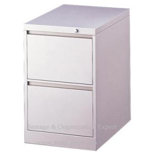 China White Metal Two Drawer Lockable Filing Cabinet , Small Metal File Storage Cabinets  on sale