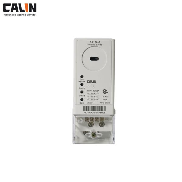 Cheap Calinmeter Din Rail Mounted Electricity Meter Energy Meter for Cluster Solution UV Stable Polycarnonate Closure Cable Connection for Africa for sale