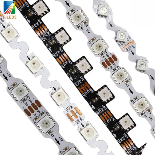60LEDs/M S shaped LED Pixel Light Strip SMD5050 RGB IP65 LED Strip DMX/SD Card Control