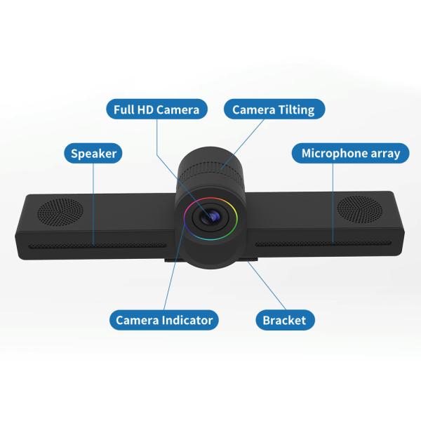 Cheap 2pcs/lot Android video conferenicng endpoint all-in-one design with 4K camera and microphone array for sale