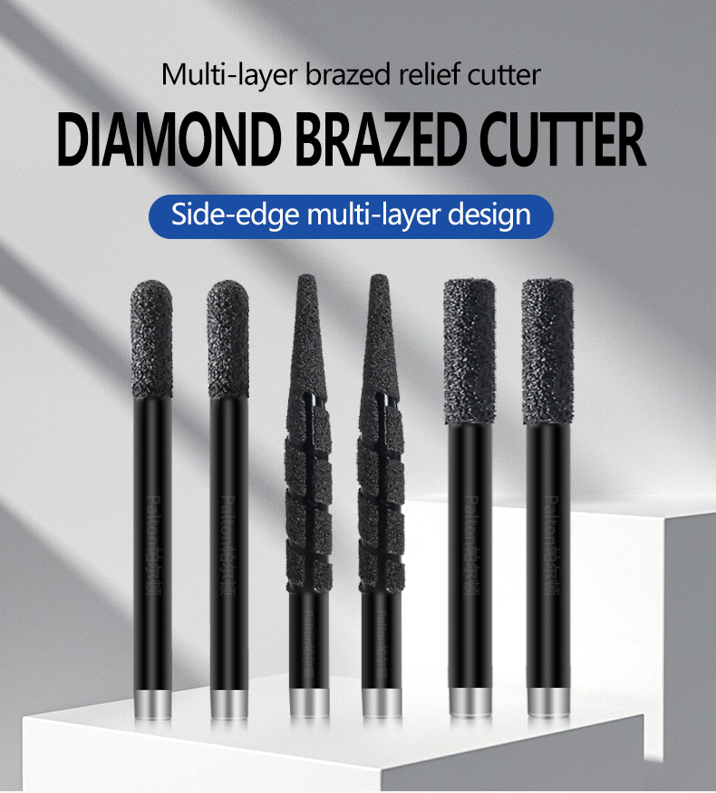 50mm TiCN Coated CNC Diamond Cutter Tool Engraving Stone Router Bits For Granite Marble