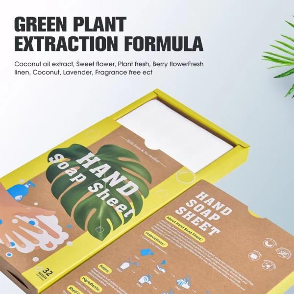 Custom Solid Hand Soap Sheets Dissolvable Effervescent Foaming Hand Soap Tablet