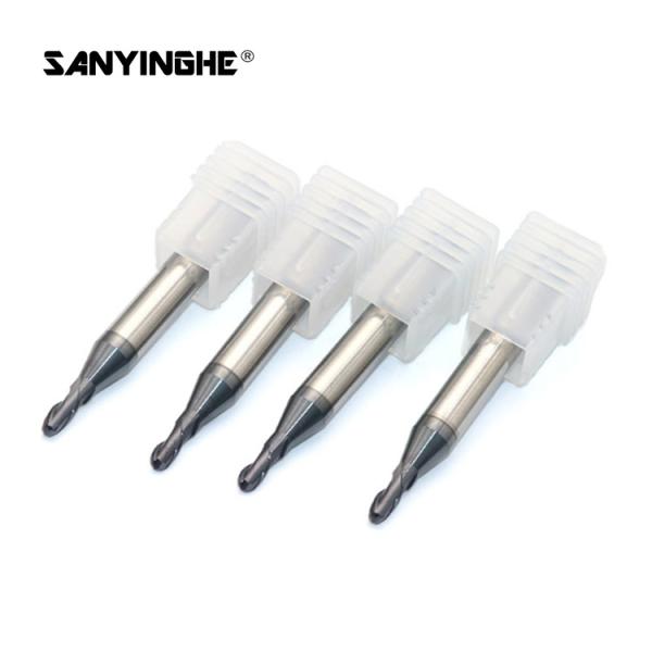 Cheap R1.25 R1.5 R2  Carbide Ball Nose End Mills CNC Milling Cutter Tungsten Solid HRC60 For Steel for sale