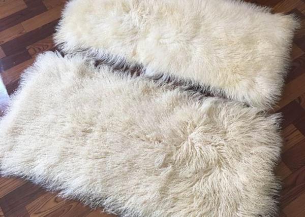 10 -15cm Wool Large Sheepskin Area Rug , Sheepskin Runner Rug For Home Sofa Seat Cover