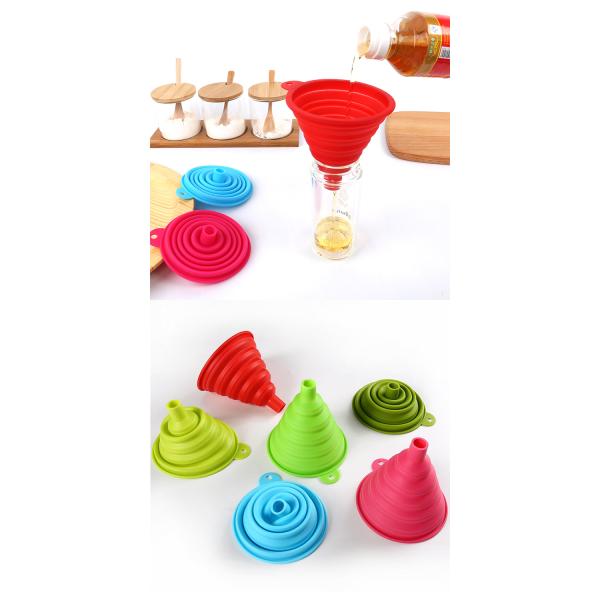42g 28g Mini Flexible Silicone Collapsible Funnel