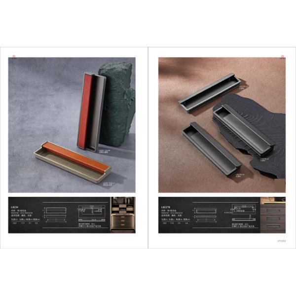 Kitchen Concealed Golden Black And Dark Gray Color Pull Handle Recessed Cabinet Handles Drawer Handle