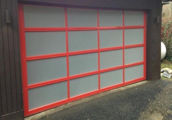 Cheap 220/230V Transparent Garage Door , Modern Aluminum Garage Doors Firm Structure for sale