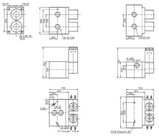 Oxygen Generator Diaphragm Pilot Solenoid Valve Low Pressure0.35Mpa G1/4