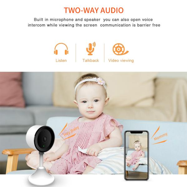 100 Degree 2.0MP Tuya Smart Camera Plug In Tuya Camera ONVIF