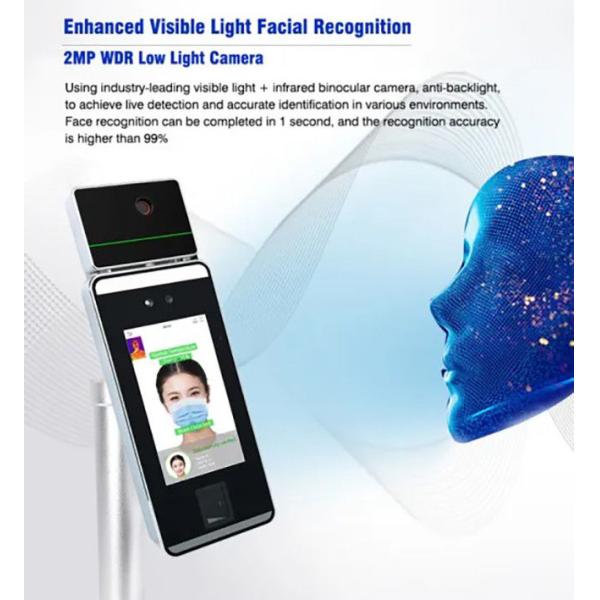 5 inch screen AI Face Recognition Attendance Machine With Temperature Detector