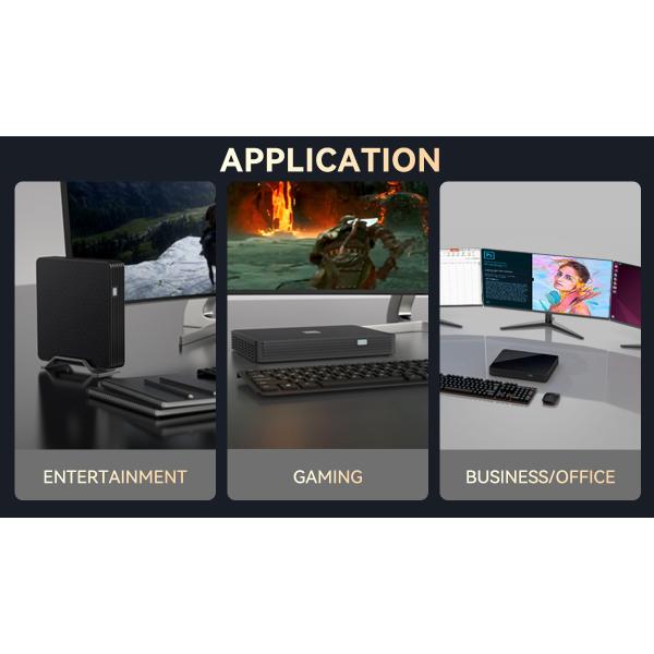 AMD Ryzen 9 5900HX Mini Gaming PC Dual LAN Dual HD DDR4 64GB With Fan