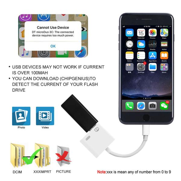 ISO9001 2 In 1 USB OTG Cable Adapter For Solid State Drives
