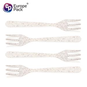 Best New arrival disposable biodegradable 3.7" cute wheat straw fork wholesale