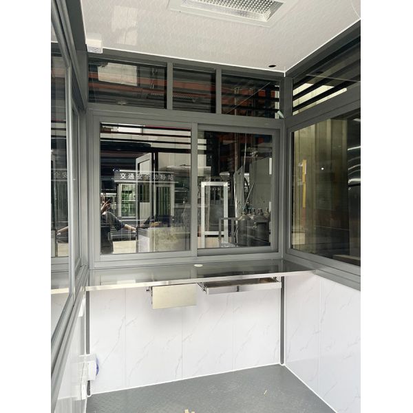 Stainless Steel Modern Portable Security Booth Optional Window Suitable for Guard Stations and Temporary Security Posts