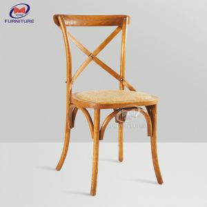 Best SGS Wedding Outdoor Event X Cross Back Wooden Chair With Cushion wholesale