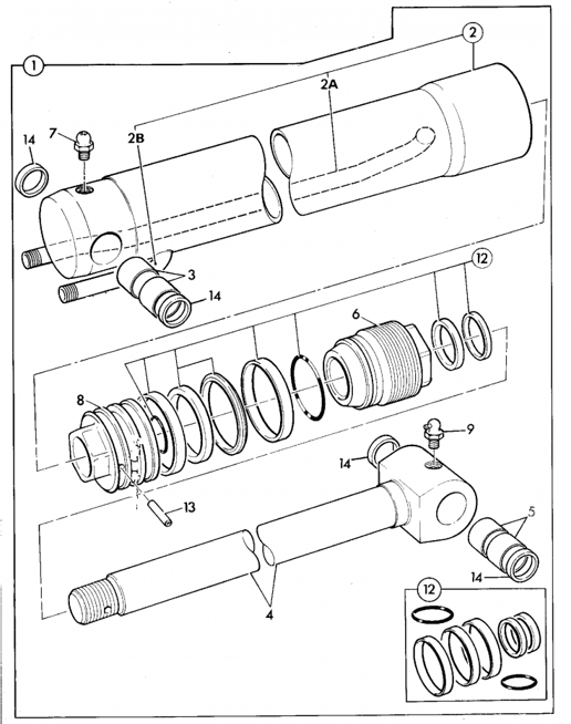 991/00103 Seal Kit Fit JCB Backhoe Loader Hydraulic Cylinder Service Kit