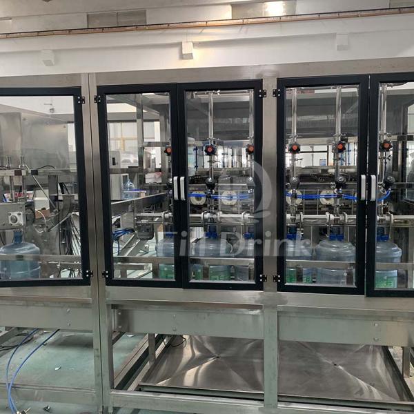 Full Automatic 5 Gallon Bottle Filling Machine Eight Line Monoblock With Overflow Valve