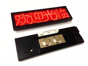 Programmable LED scrolling message Badge