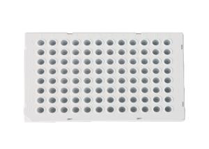 Low Liguid Loss Wall Technology 0.1 Ml Full Skirted Full Skirted 96 Well Plate White Color