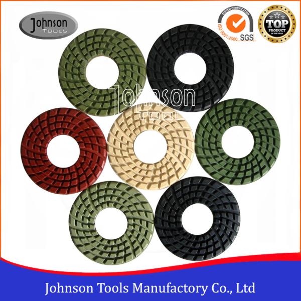 Cheap Good Flexibility 4 Inch Diamond Stone Polishing Pads With Big Center Hole for sale