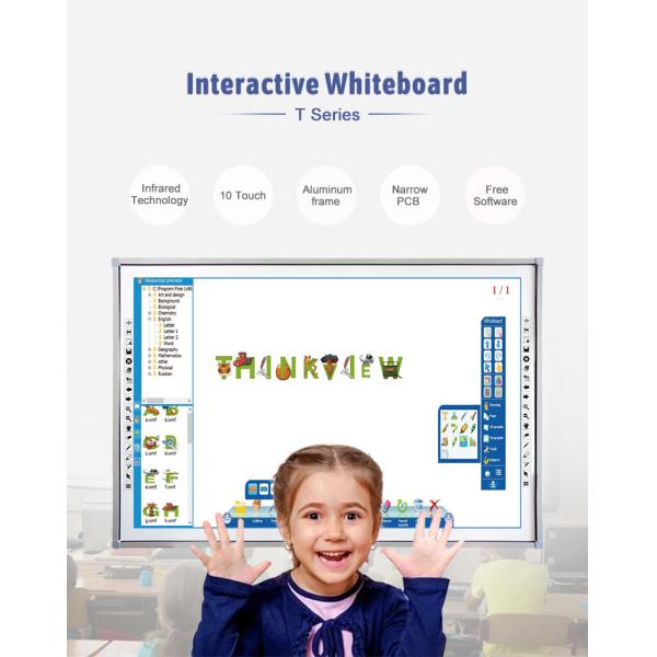 83inch IR Multi Touch Interactive Display Board For Classrooms