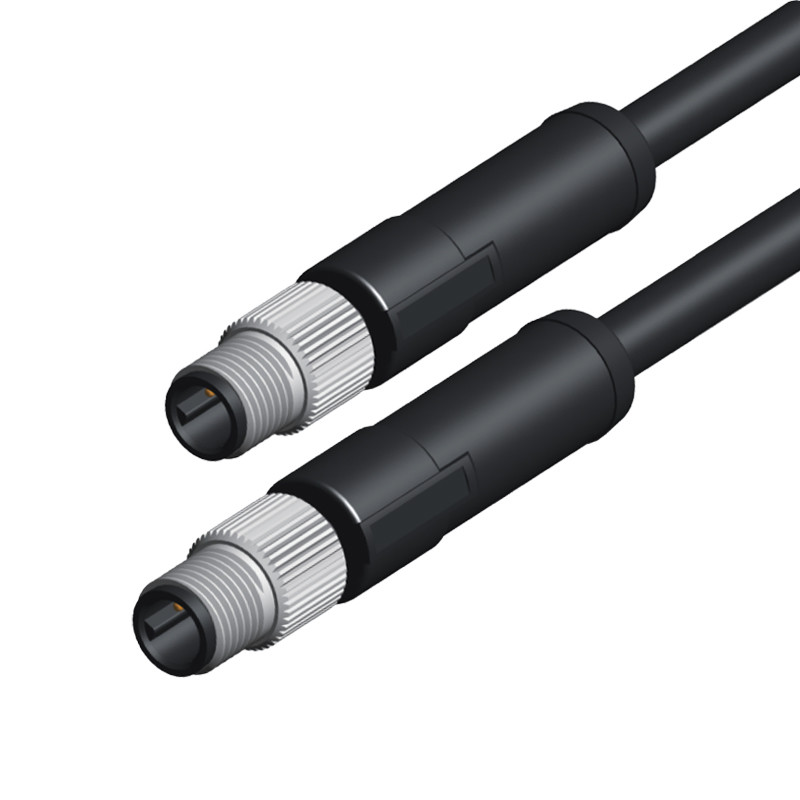 M5 Male Straight Molding Circular Waterproof Connector For Sensor