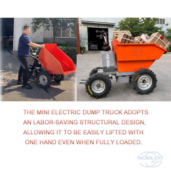 4 Tire Electric Mini Dumper Smooth And Quiet Operation