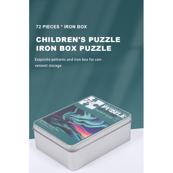 Children's Custom Printed Puzzles Eiron Box Jigsaw For 3 Year Olds 72PCS