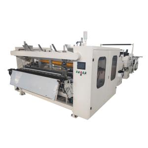 Edge Embossing PLC Fully Automatic Toilet Paper Making Machine Rewinding