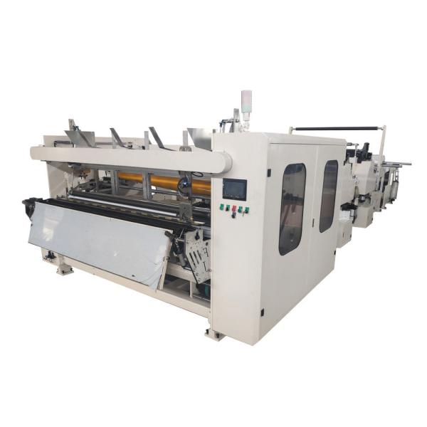 Cheap Edge Embossing PLC Fully Automatic Toilet Paper Making Machine Rewinding for sale