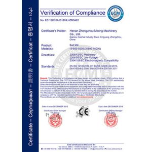 Henan Zhengzhou Mining Machinery CO.Ltd Certifications