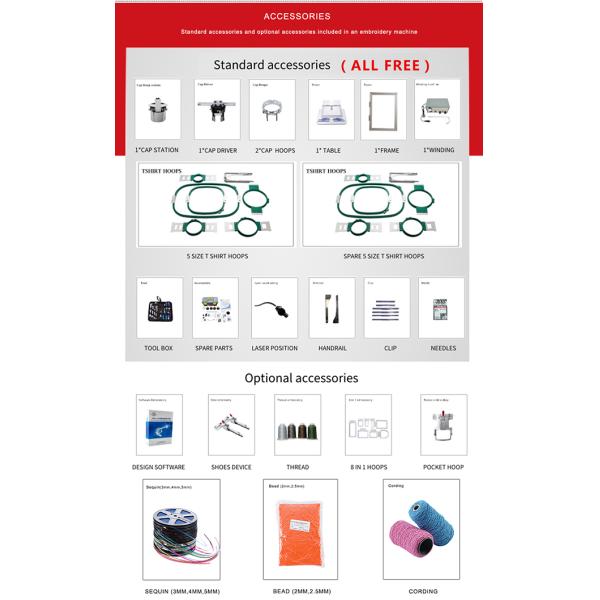 500mm Single Head Embroidery Machine 15 Multi Needle Embroidery Machine