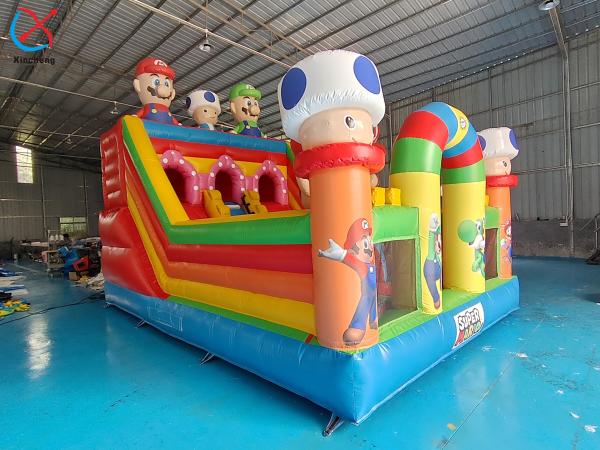 Cheap Customized Inflatable Slides Playground Super Mario Park Inflatable Bouncy House for sale