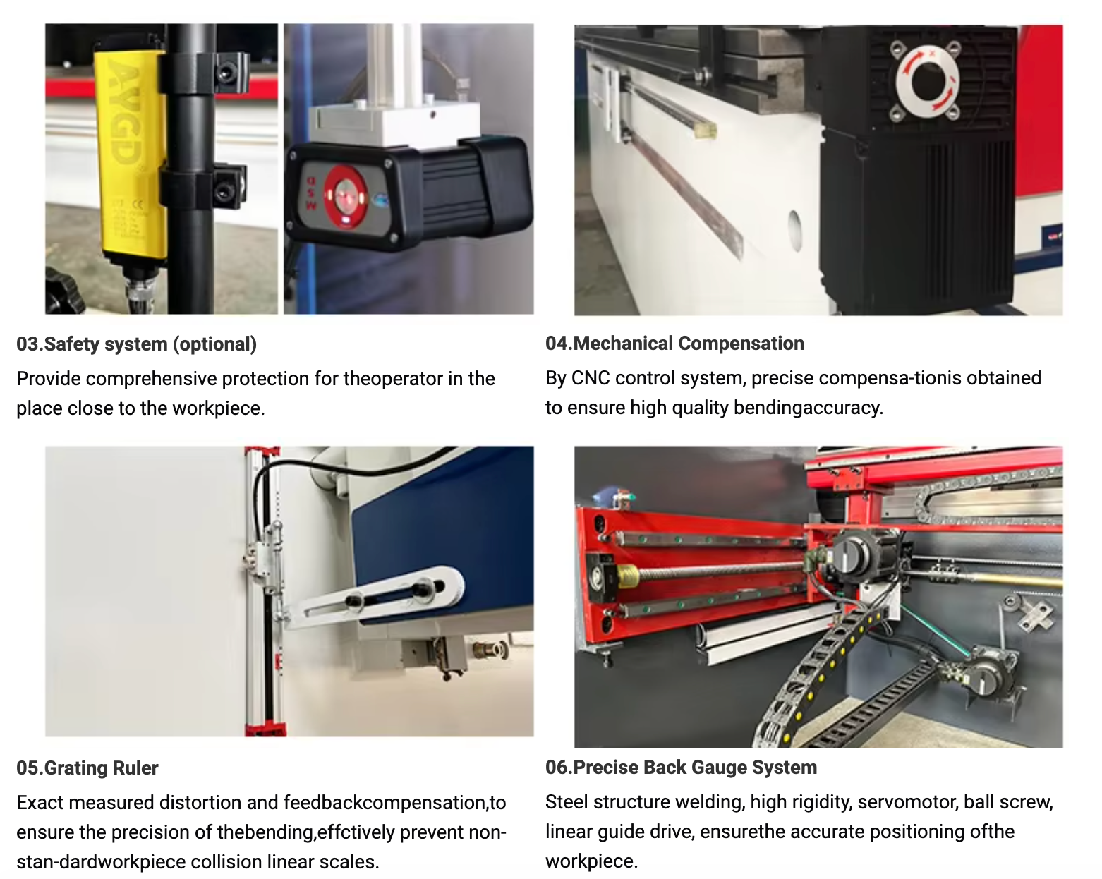 Electro Hydraulic Servo CNC Press Brake 1100KN Normal Force 3200mm Worktable Length