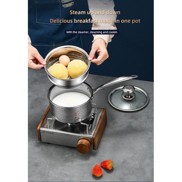 Multifunction Kitchen Sauce Pans Stainless Steel With Steamer