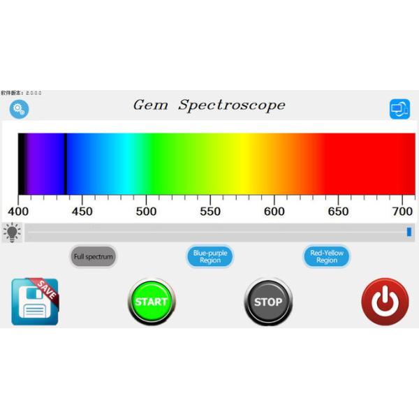 Fable gem Spectroscope desktop with screen view clear Diamond 415nm spectrum