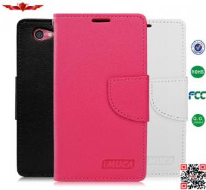 Best 100% Quaify Colorful PU Wallet Leather Cover Cases For Sony Xperia Z1 Mini/Amami/XperiaZ1S wholesale