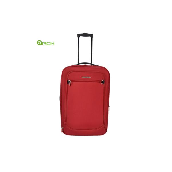 28 Inch Polyester Suitcase Luggage Push Button Locking With Front Pocket