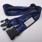 Silk - Screen Logo Travel Luggage Straps , Embroidered Luggage Strap With