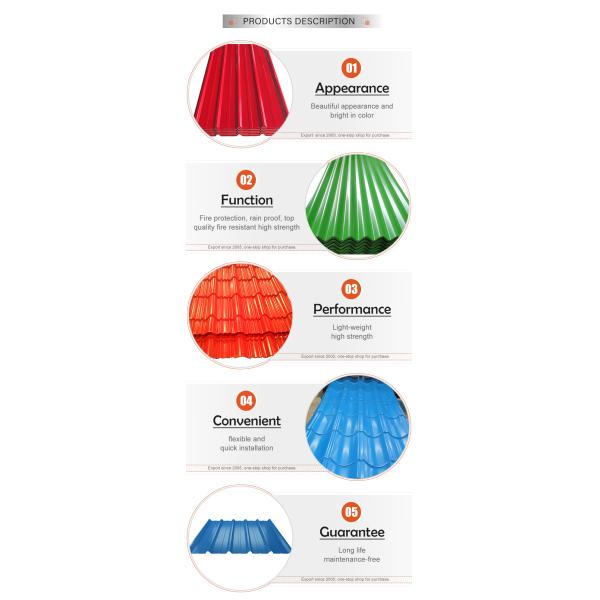 20g PPGI Roof Sheet Corrugated 0.11mm Colour Coated Profile Sheets