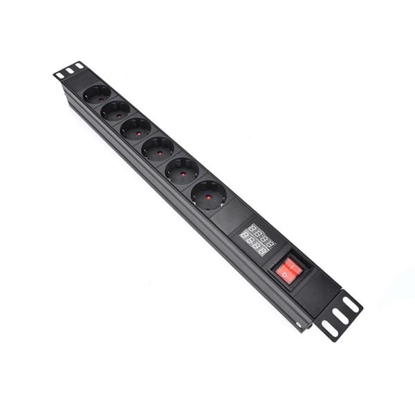 Cheap 6 Way Germany Type PDU Extension Socket With On/Off Switch, Timer for sale