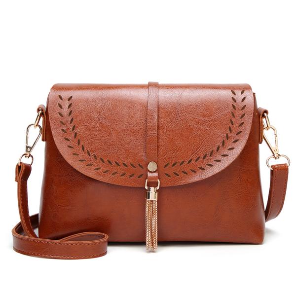 Cheap Retro Shell Tassel Crossbody PU Leather Handbags for sale