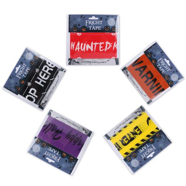 0.1mm LDPE Plastic Caution Tape 30ft For Halloween Party Decoration